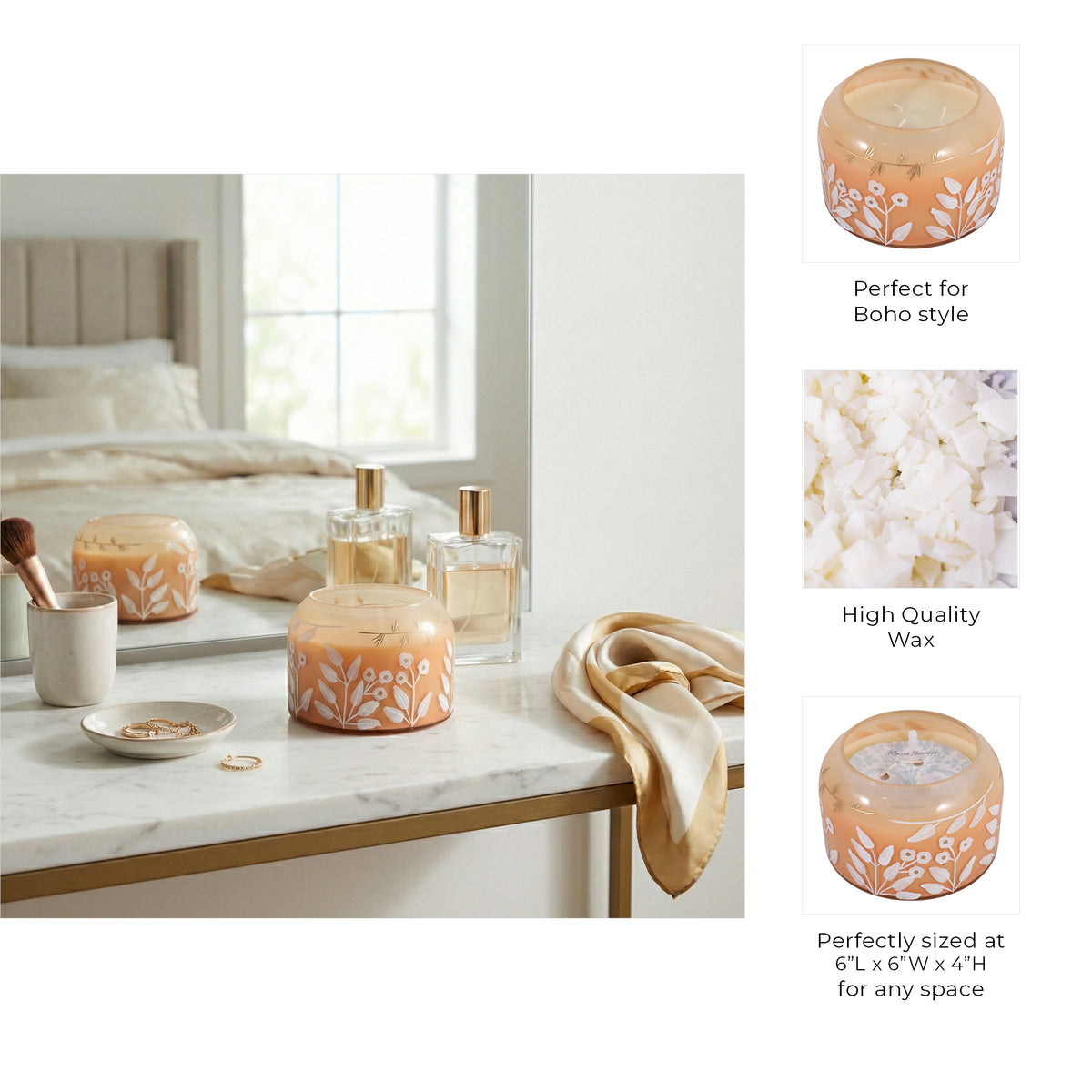 Flynnshaw Pink/Ivory Jasmine Candle