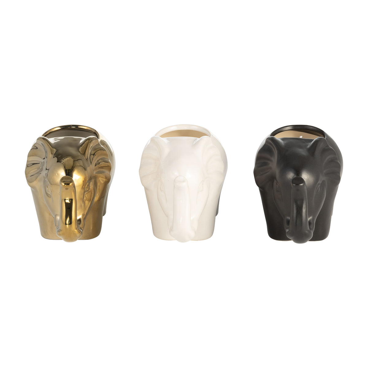 Gomez Multicolor Plumeria Elephant Candles (Set of 3)