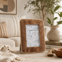 Owenmore Natural Beaded Border Wood Photo Frame