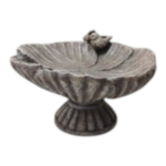Chadbourne Tan Petal Bird Bath