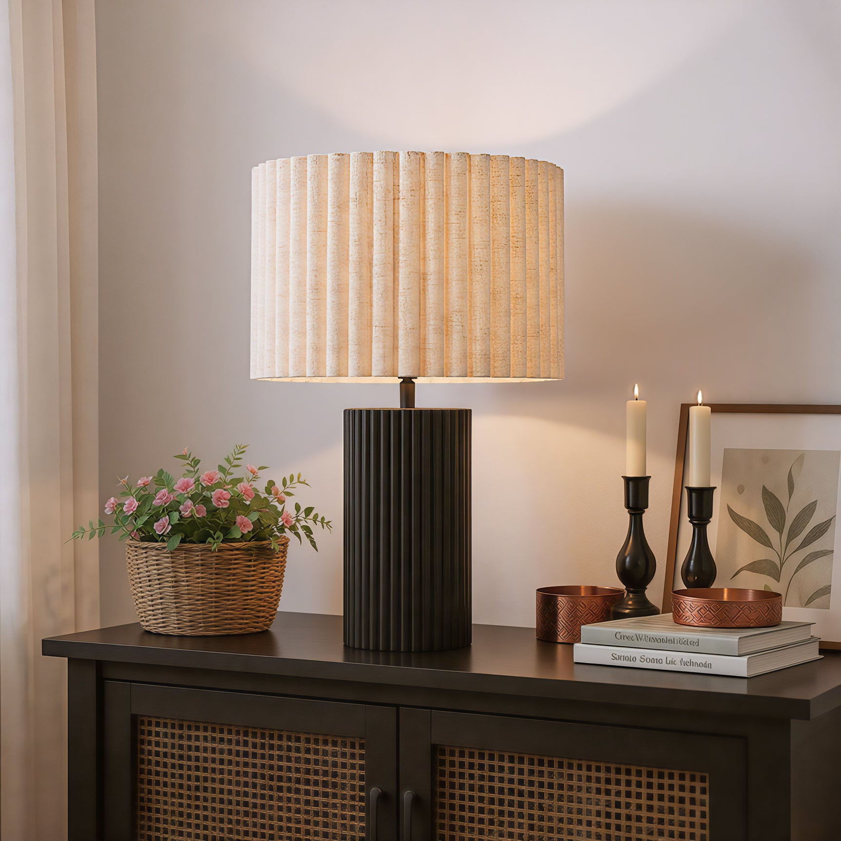 Aurora Beige & Black Table Lamp