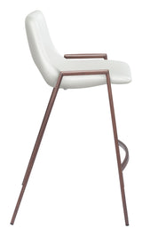 Desi White & Walnut Counter Stool (Set of 2)