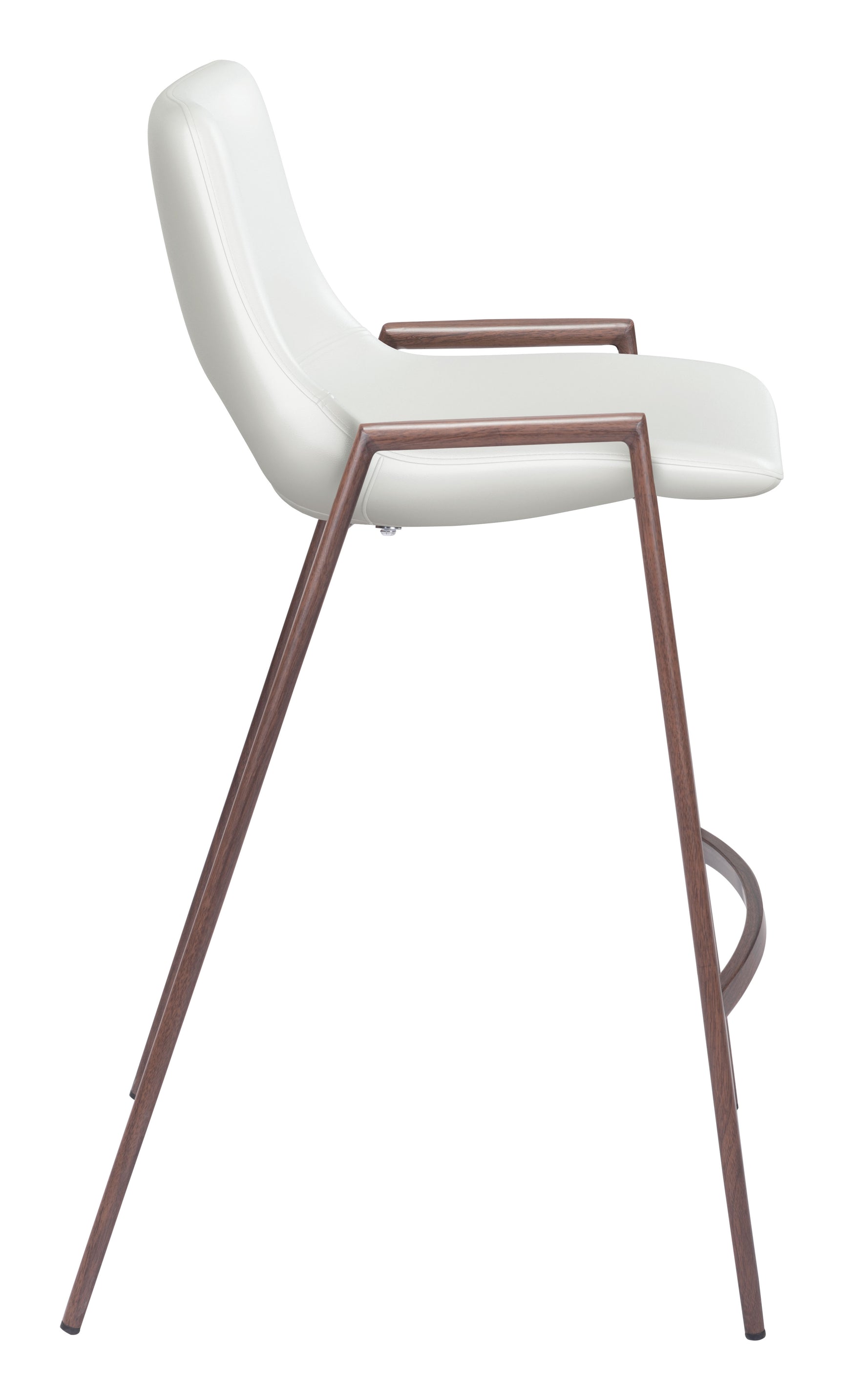 Desi White & Walnut Counter Stool (Set of 2)