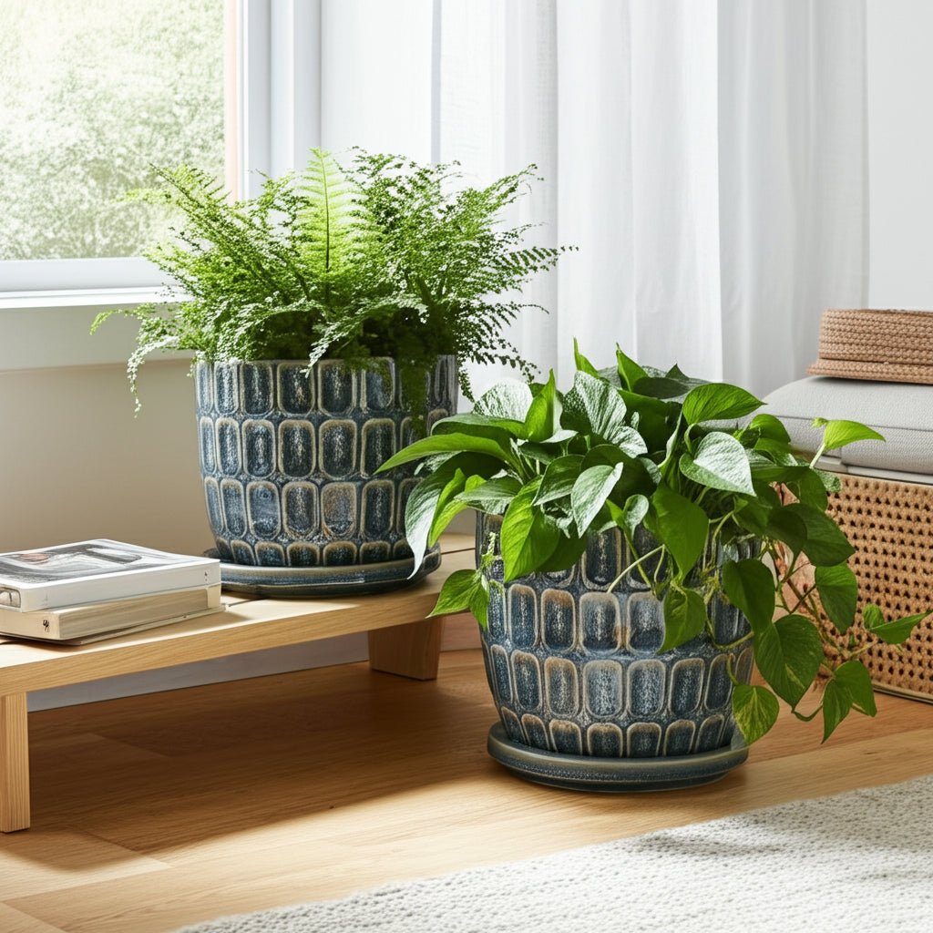 Leonaham Blue Planters (Set of 2)