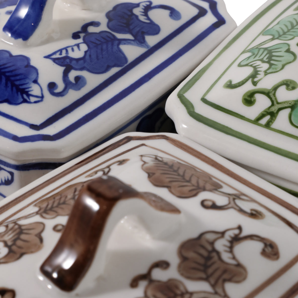 Hendonrun White/Blue/Brown Jars (Set of 3)