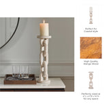 Carverburn White Candle Holder