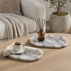 Nadeau Multicolor Agate Trays (Set of 2)