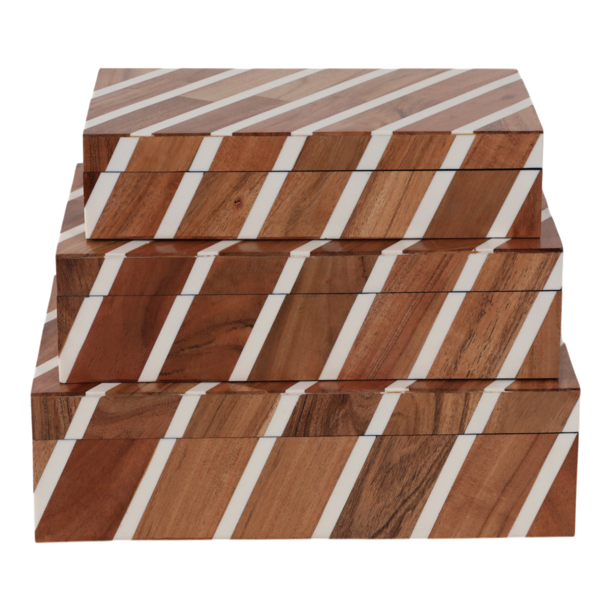 Harveywell Brown/Ivory Boxes (Set of 3)