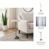 Cerritos White Banswada Drink Table with Marble Top