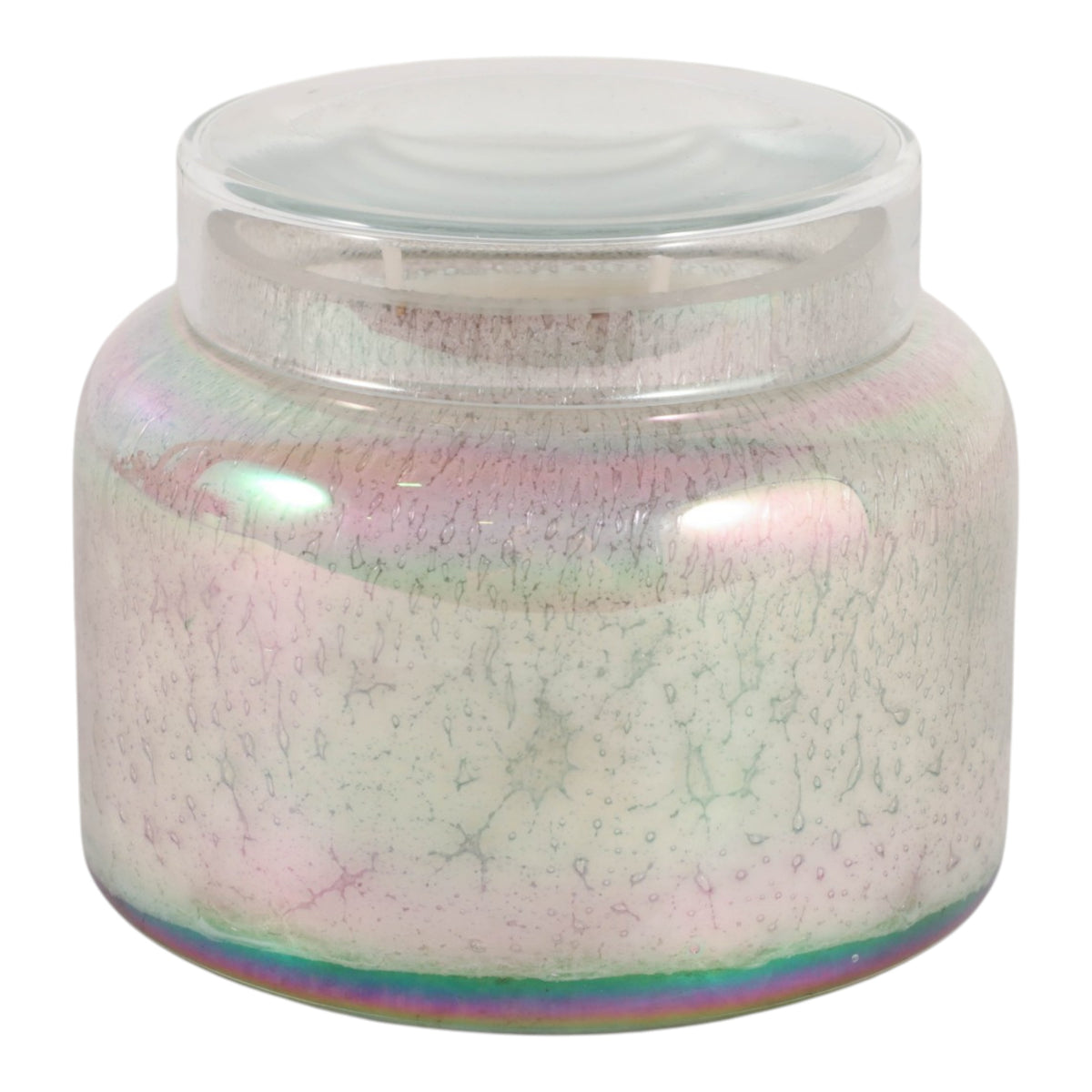 Dashholm White/Clear Gardenia Luster Candle