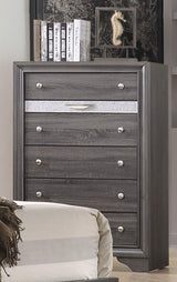 Matrix Gray Queen Stoage Bedroom Set / 5pc - Ornate Home