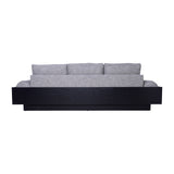 Pierpont Bay Tan/Black 3-Seater Bolster Sofa with Wood Base