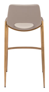 Desi Beige & Gold Barstool (Set of 2)