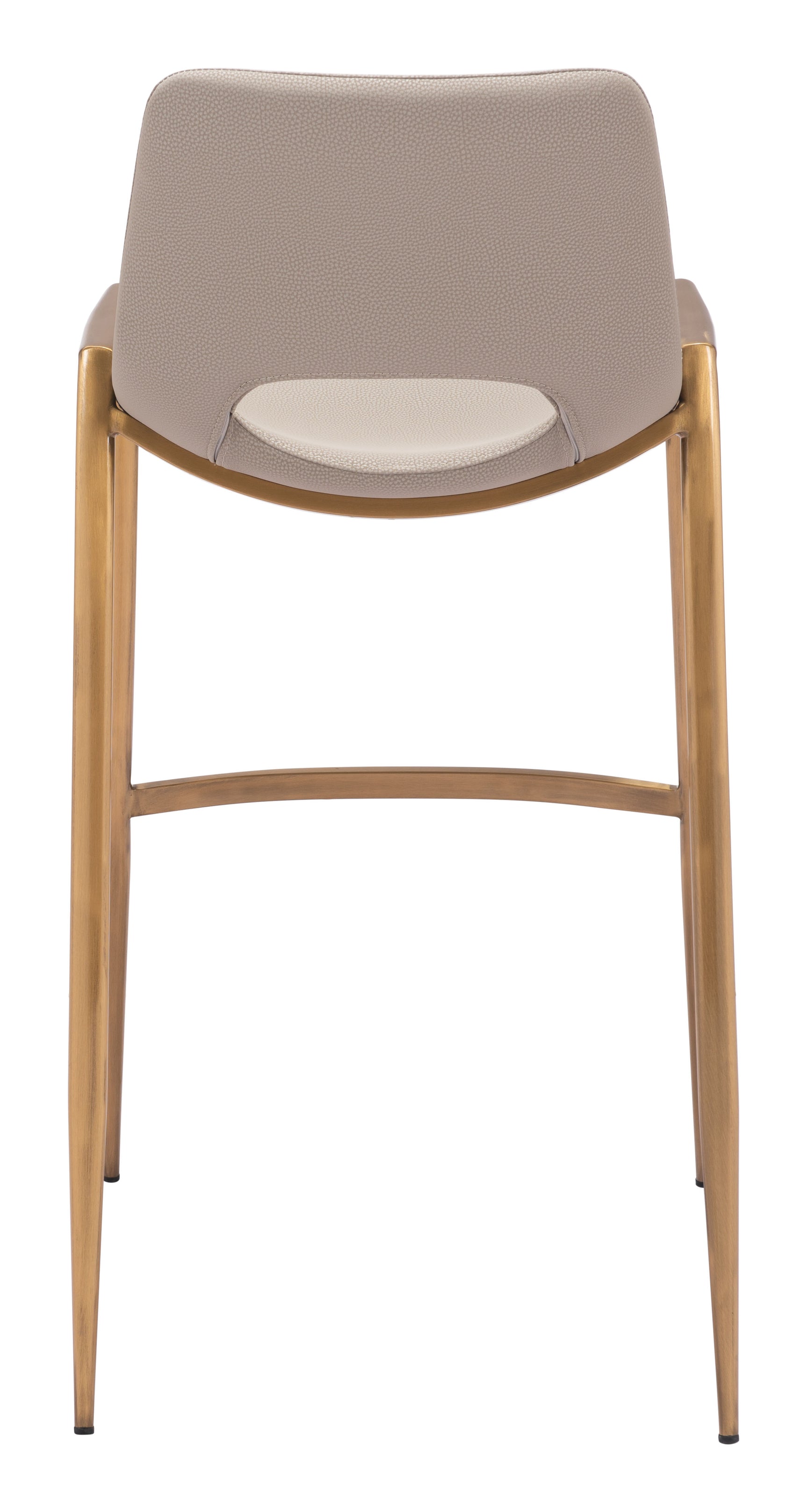 Desi Beige & Gold Barstool (Set of 2)