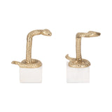 Altamont Gold Snake Bookends (Set of 2)