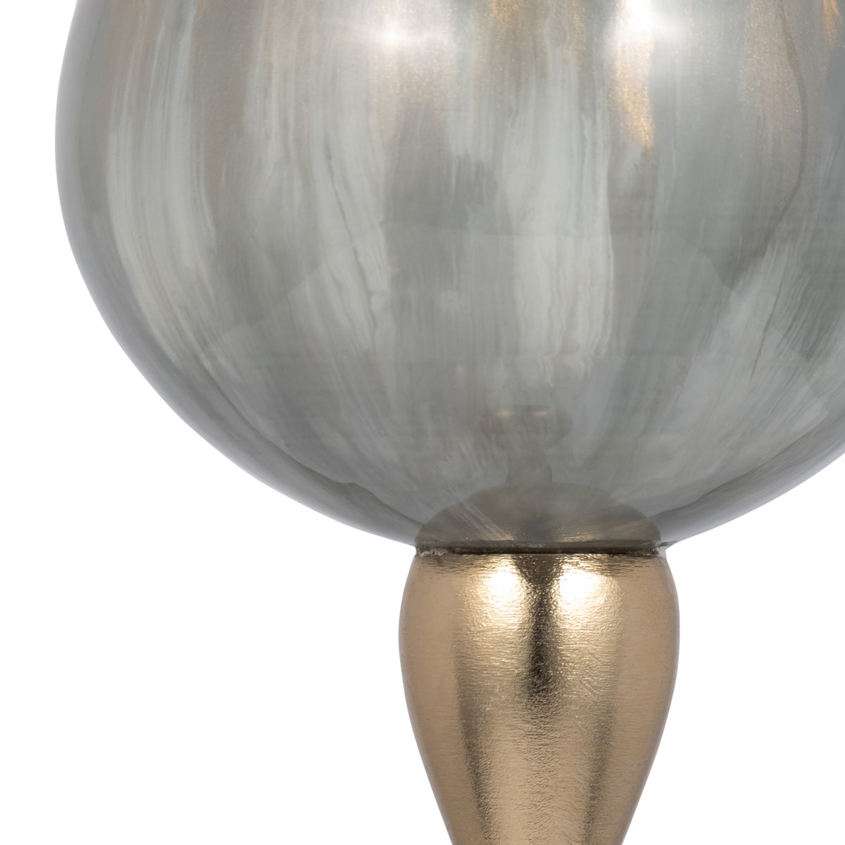 Tonyville Gray/Gold Small Glass Tealight Holder