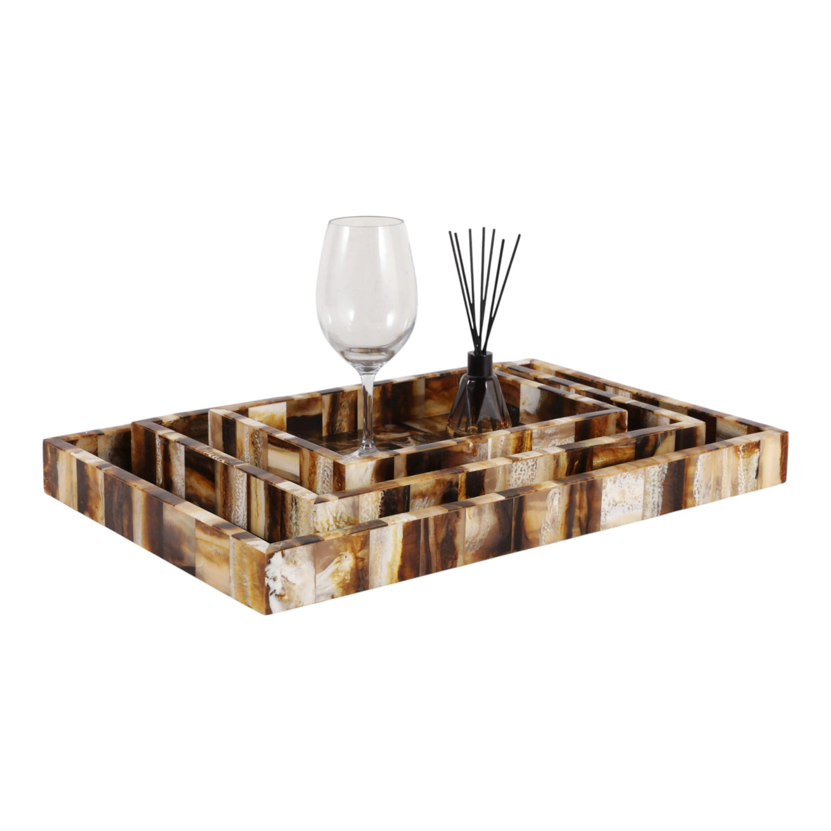 Dunlapbrook Brown/Tan Trays (Set of 3)