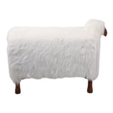 Leoland White/Brown Faux Fur Sheep