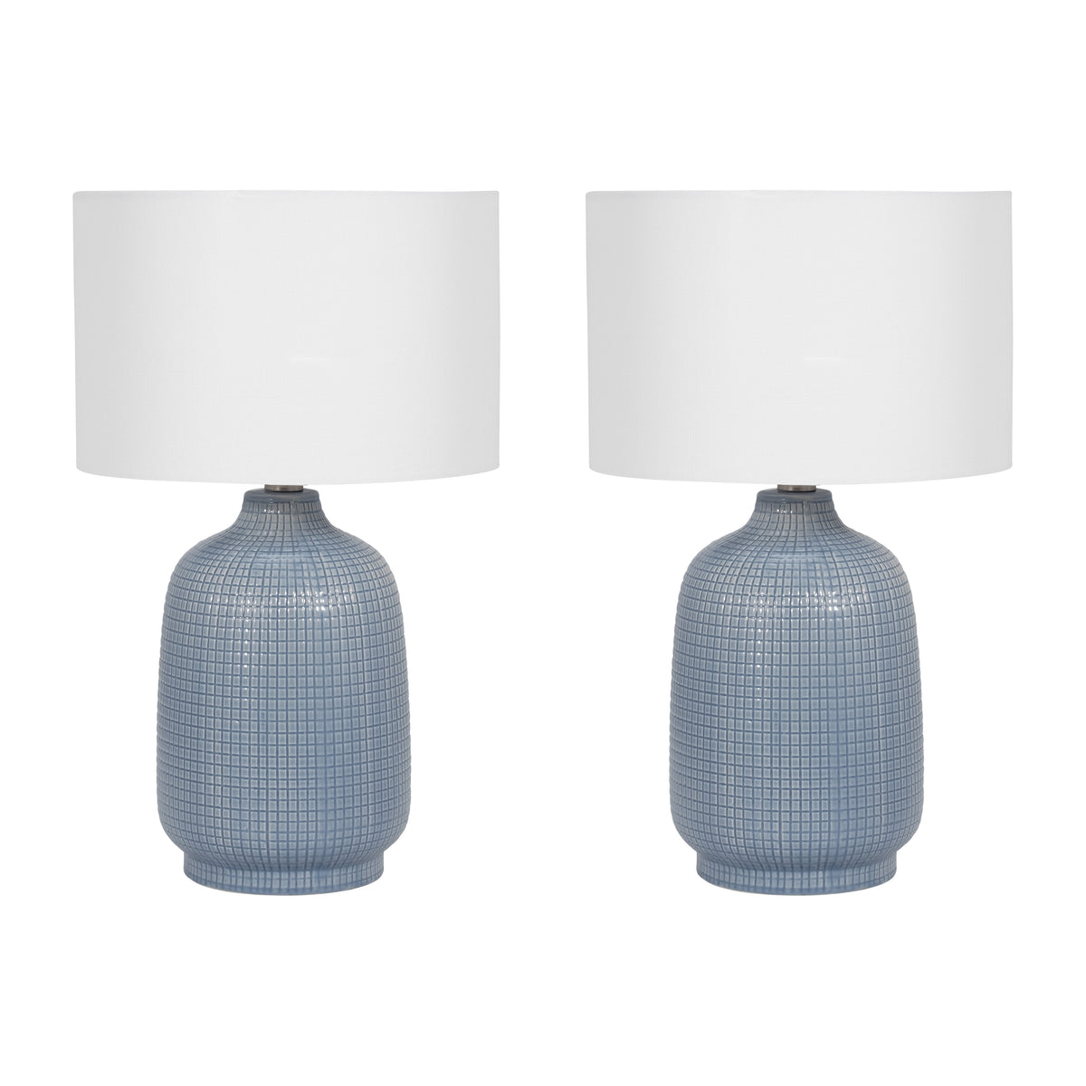 Boronda Light Blue Ceramic Table Lamps (Set of 2)