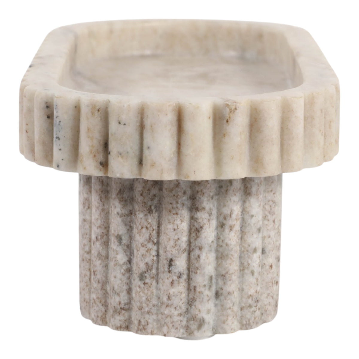 Clay Beige Marble Dish with Legs