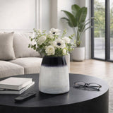 Dos Cabezas Blue/White Glass Ombre Vase