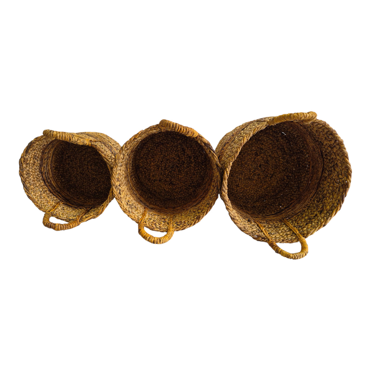 Ruth Natural 2-Tone Woven Baskets (Set of 3)