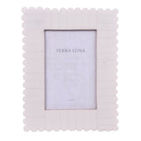Rosewood Ivory Small Scallop Edge Frame