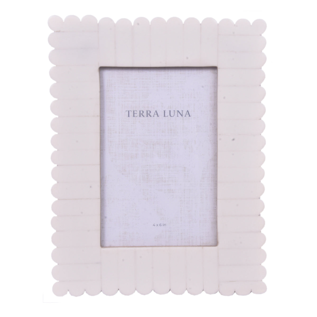 Rosewood Ivory Small Scallop Edge Frame