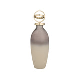 McAvoy White/Gold Small Glass Bottle with Sphere Lid