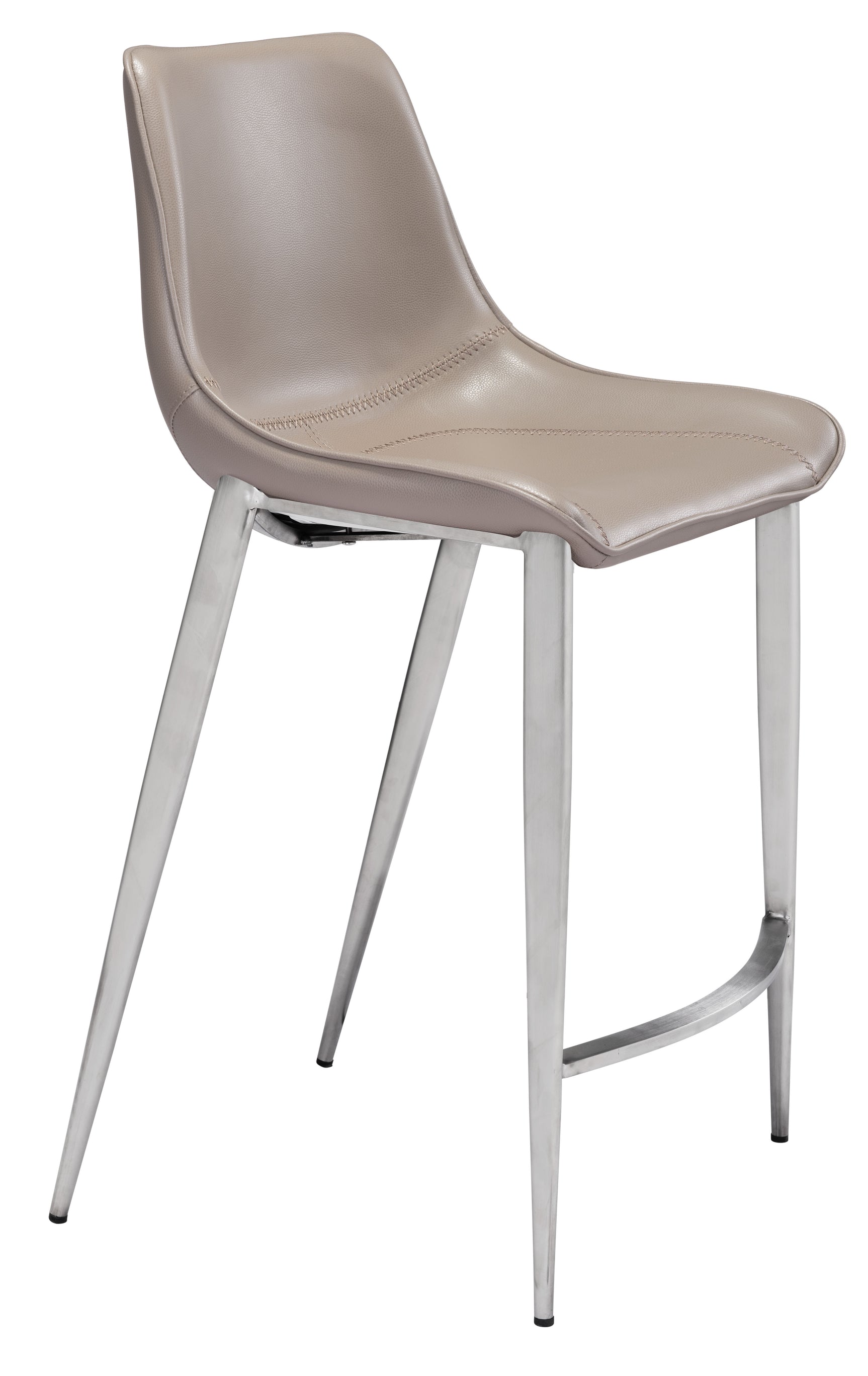 Magnus Brown & Silver Counter Stool (Set of 2)