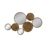 Melita Gold Metal Mirrored Wall Decor