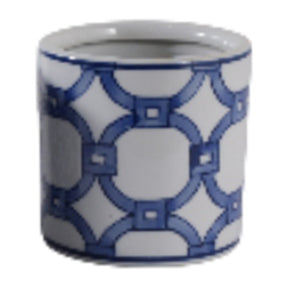 Bracut Blue/White Sea Salt Chain Print Candle
