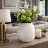 Forbestown Ivory Ceramic Round Vase