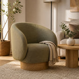 Curtis Sage Green Modern Swivel Accent Chair