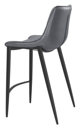 Magnus Dark Gray & Black Counter Stool (Set of 2)
