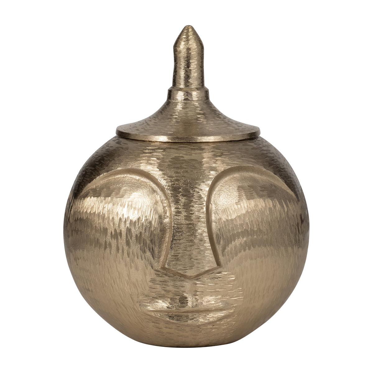 Sunland Champagne Metal Face Jar