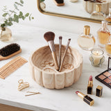 Nubieber Natural Wood Scalloped Bowl
