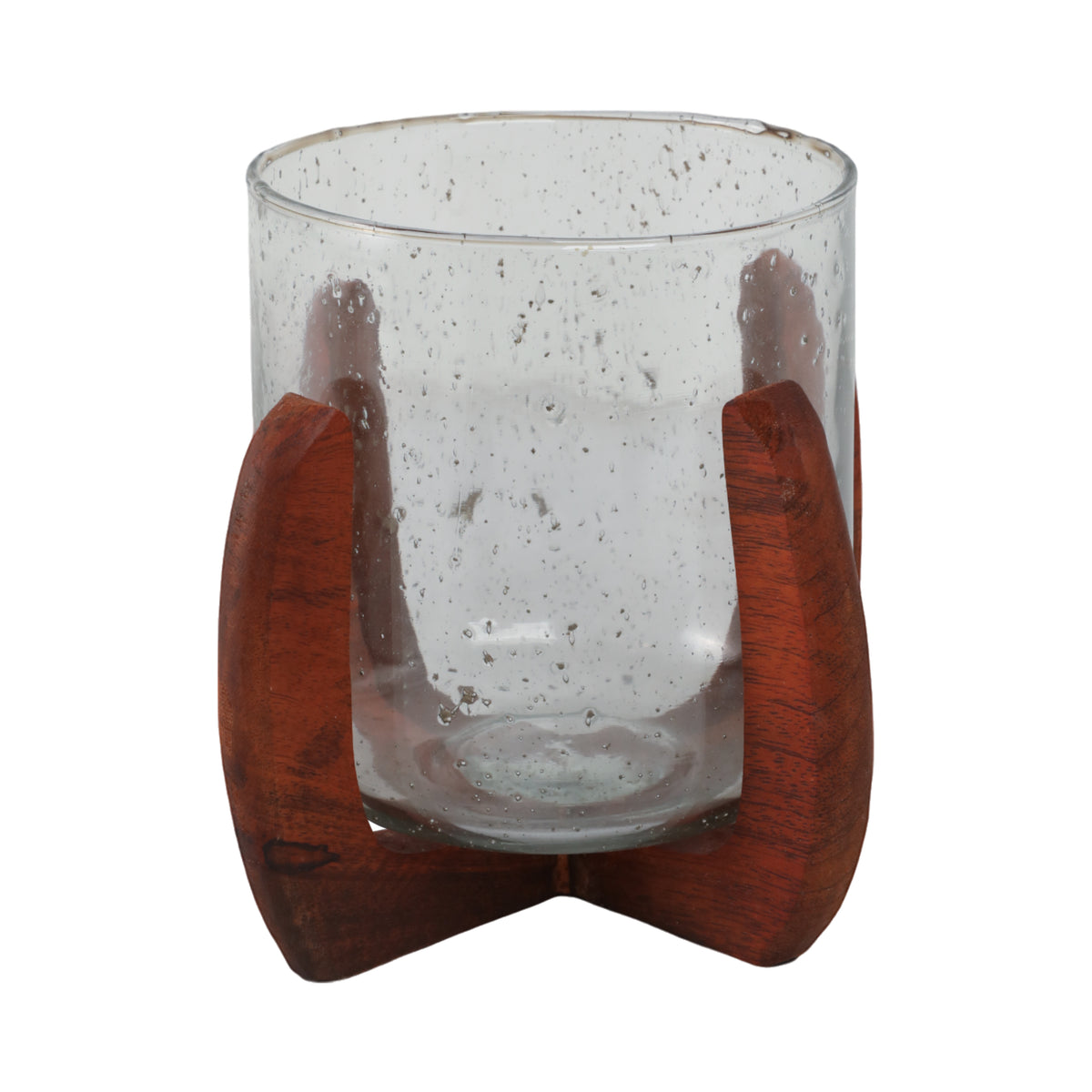 El Portal Brown/Clear Glass Votive Holder with Base