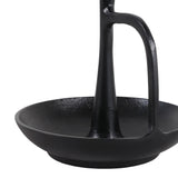 Keyes Black Small Taper Holder with Drip Dish