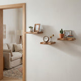 Upton Brown Mango Wood Shelves (Set of 3)
