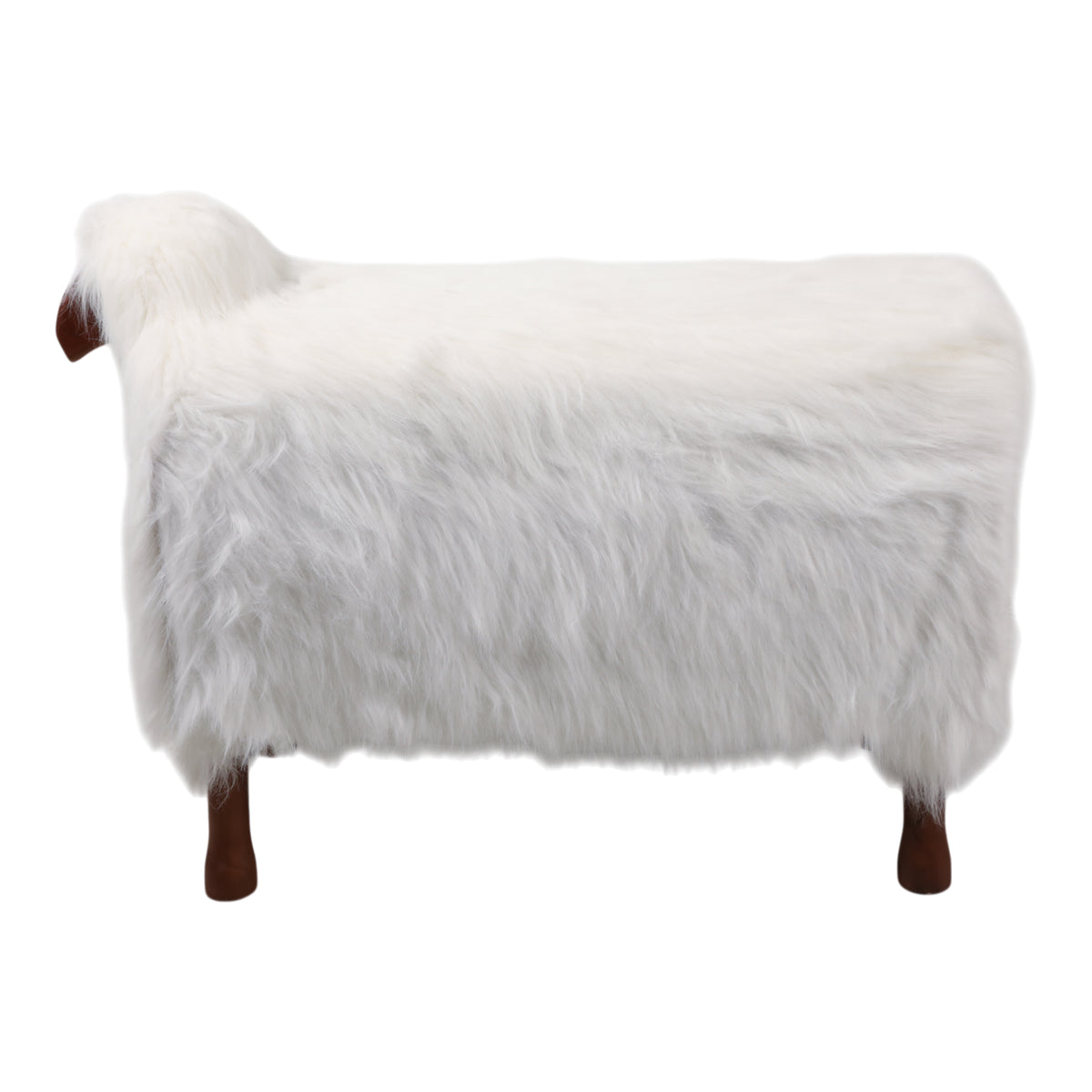 Leoland White/Brown Faux Fur Sheep