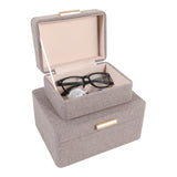Evertonport Light Brown/Gold Rounded Corner Boxes (Set of 2)
