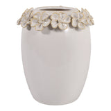 Hartley Ivory/Gold Floral Applique Vase