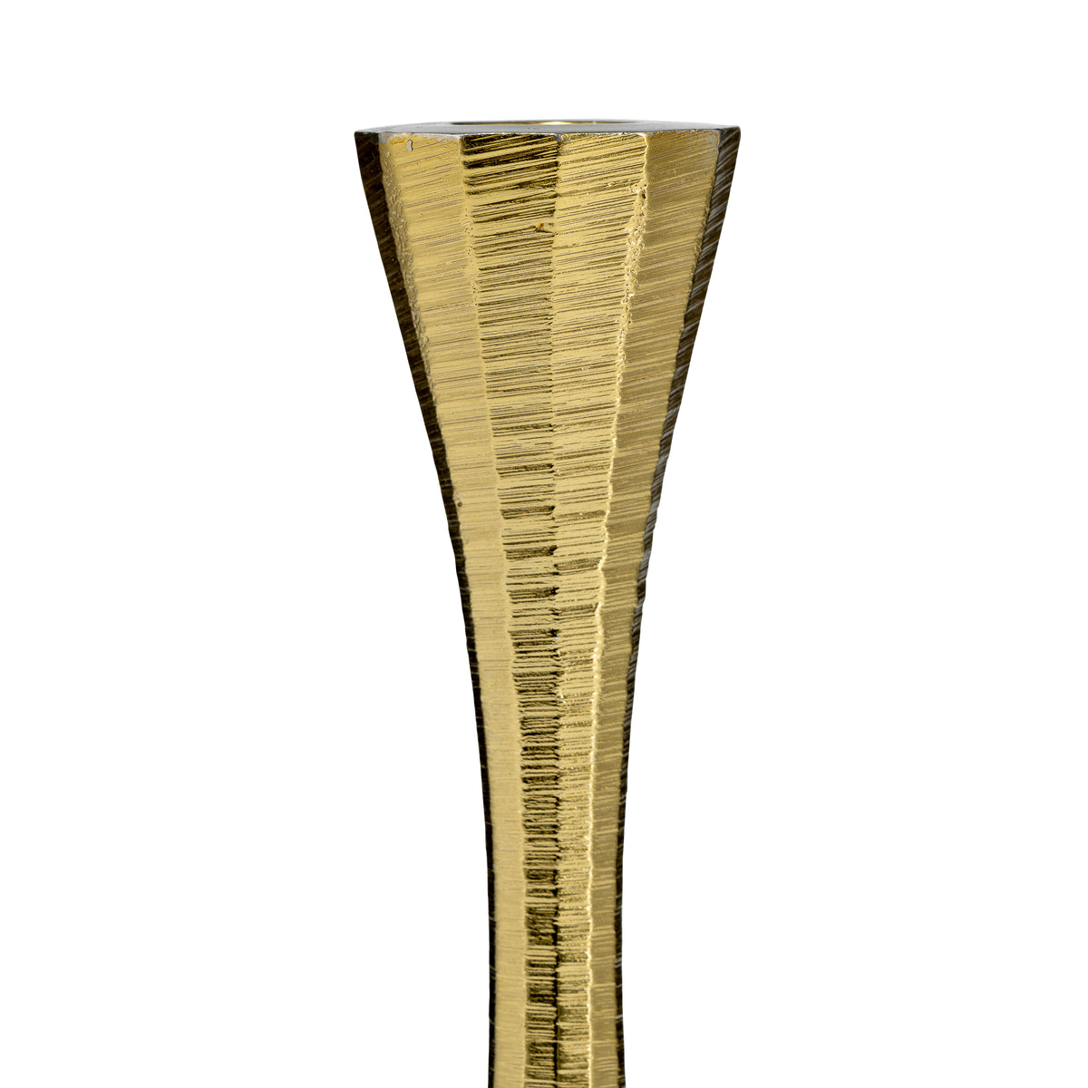 Jimgrey Brass/Brown Small Metal Taper Candle Holder