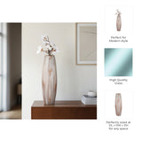 Atherton Multicolor Large Opal Finish Curved Glass Vase