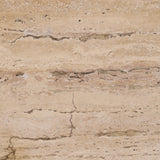 Buena Park Tan Accent Table with Travertine Top