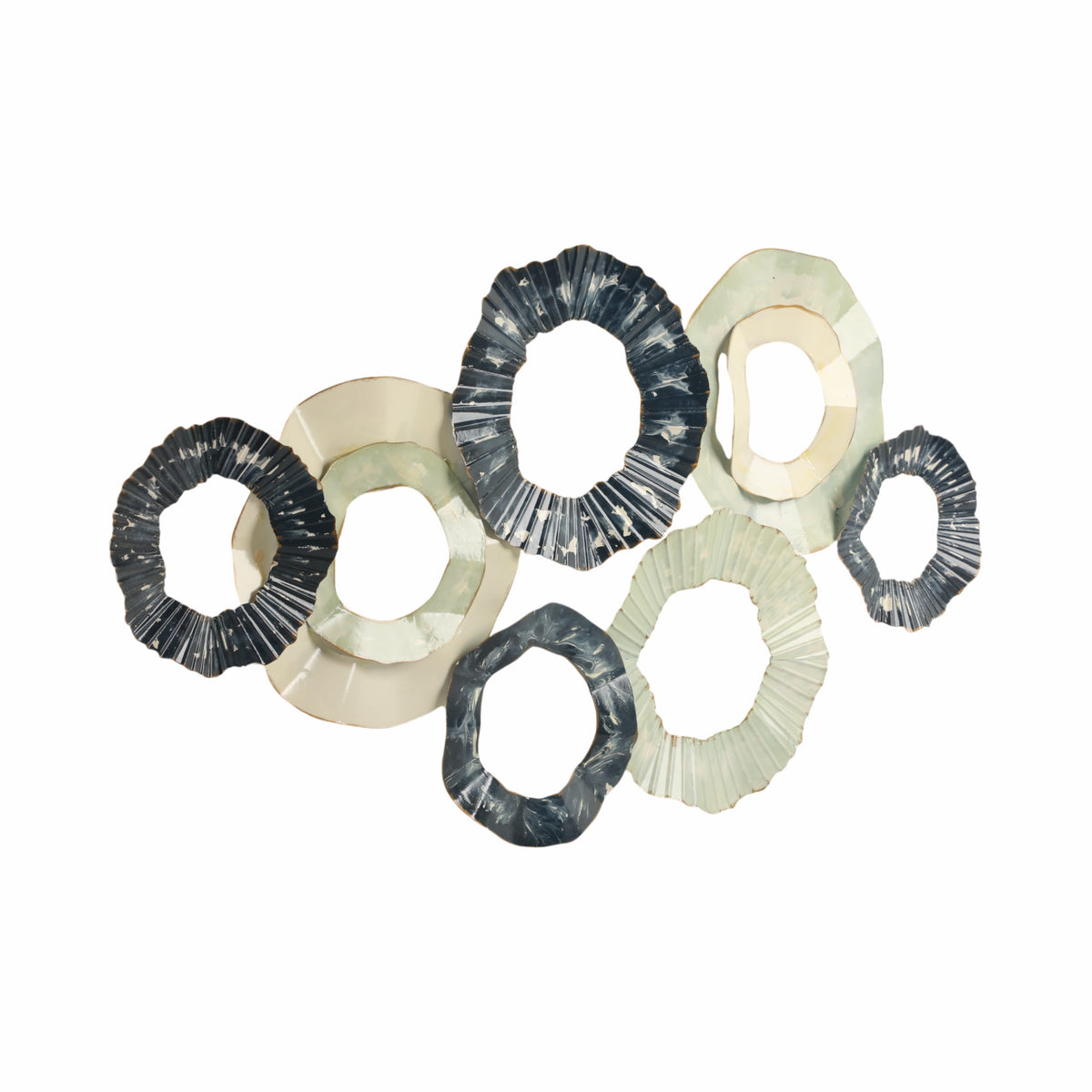 Stauffer Multicolor Open Cut Out Discs Metal Wall Decor