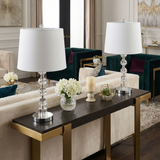 Wildflower Silver Crystal Table Lamps (Set of 2)