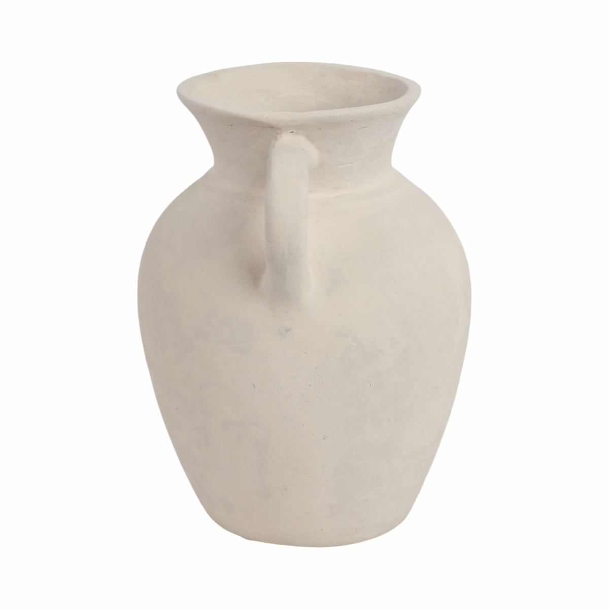 Carlinrose Ivory Paper Mache Vase with Handles