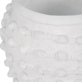 Merlin White Woven Knot Planter